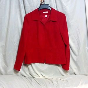 Fun Red Suede-like Jacket (matches Boots!)